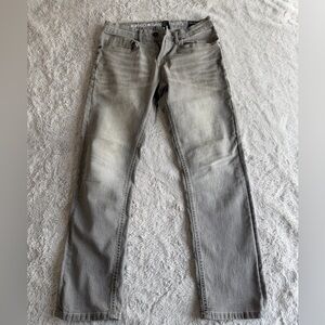 Buffalo David Bitton Men's Faded Gray Straight Jeans